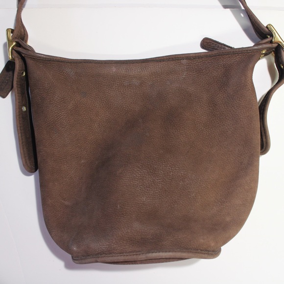 Vintage Coach #4952 Helen’s Legacy Nubuc Leather Bucket Cross Body Shoulder Bag - Picture 14 of 16